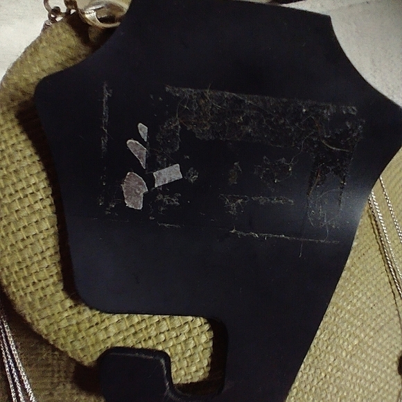 Silvertone beaded chain necklace 3 row - Picture 4 of 7